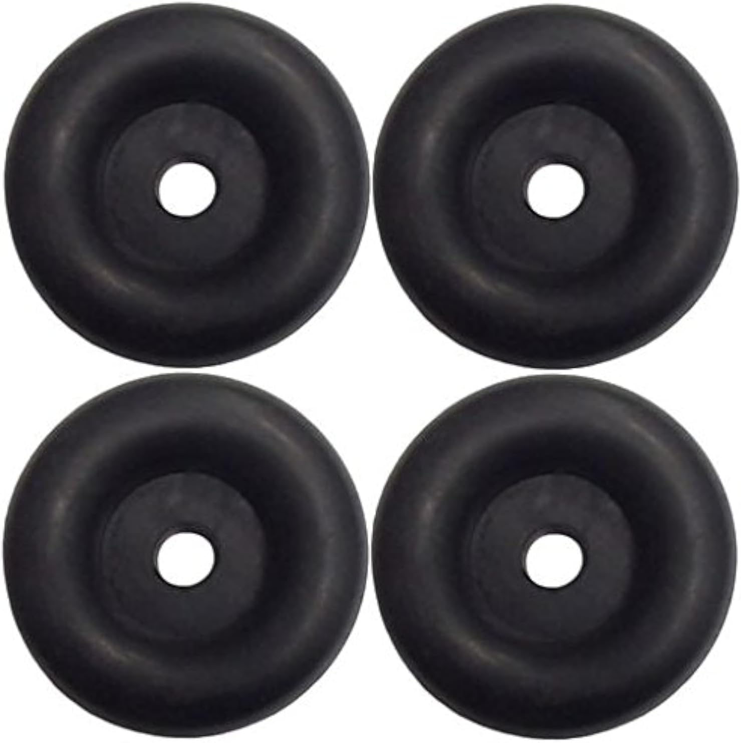 (4 Pack) 2.5" Trailer Ramp Door Bumper, Compatible with Truck Cargo Hatch - Round Rubber Bump Stops