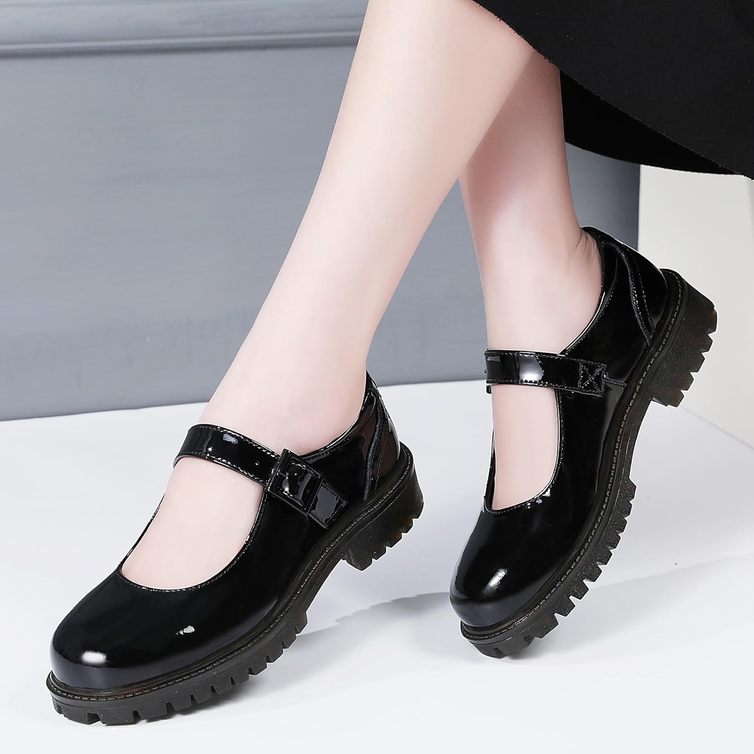 XMM Mary Jane Shoes Women Flat Mary Janes for Womens Comfort Dressy Casual School Cute Non-Slip Work Shoes - Image 7