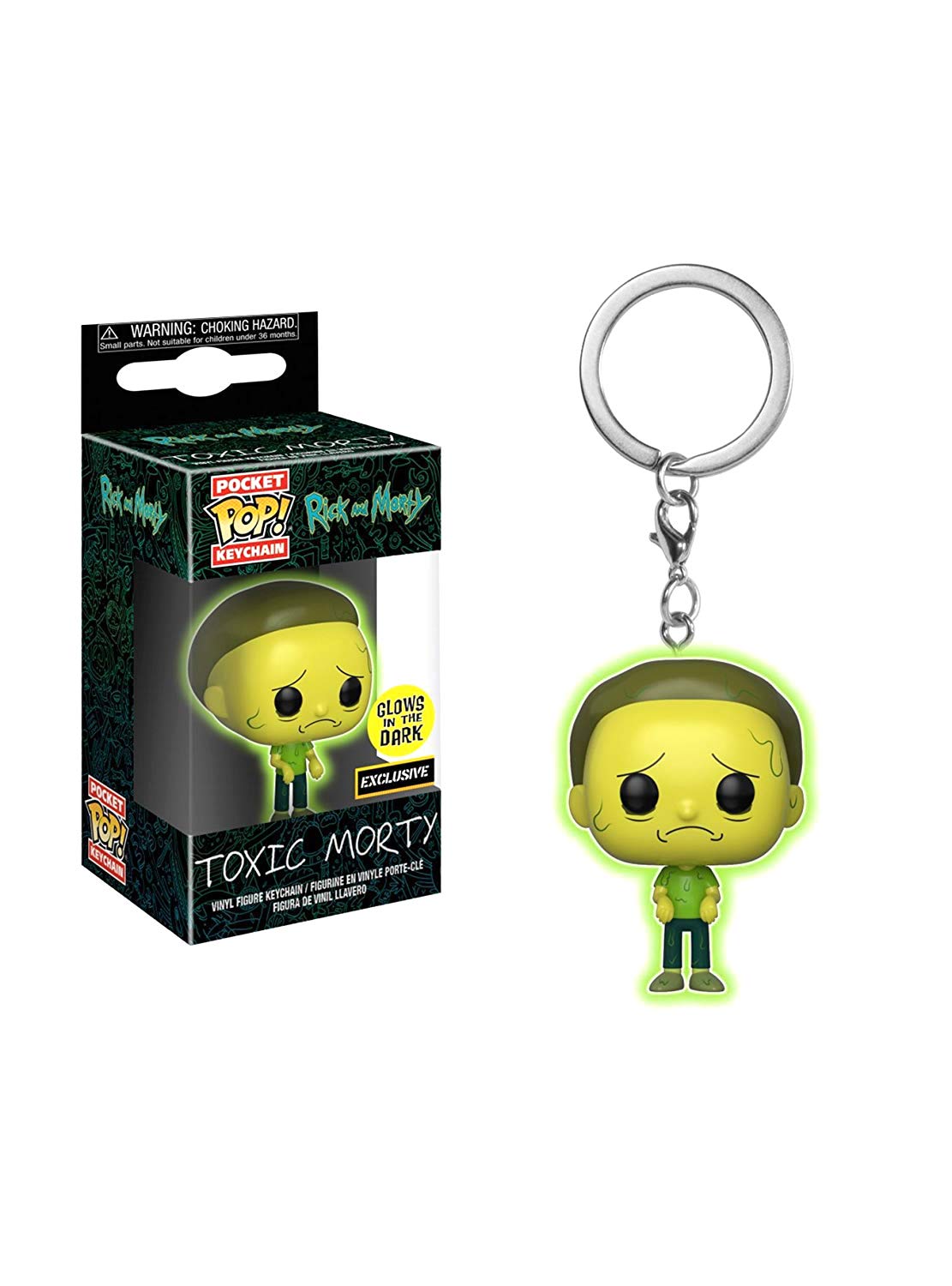 Rick & Morty - Toxic Morty Glow Pocket Pop! Keychain