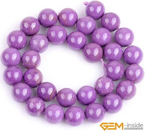 Miniatura 481 de GEM-Inside - Cuentas sueltas de piedra de lava negra natural de 0.315 in para hacer joyas, 15 pulgadas Cordierita de grado A