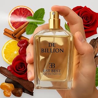 DE BILLION Eau De Parfum for Men – Bold Luxury Scent with Blood Mandarin, Grapefruit, Cinnamon & Amber 100ml Made in UAE (EB019)