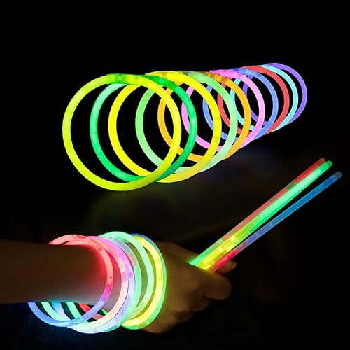 Miniatura 4 de Paquete de 400 varillas de brillo a granel ultra brillantes para fiestas de 8 pulgadas con conectores, palos de luz, suministros de fiesta, palos de