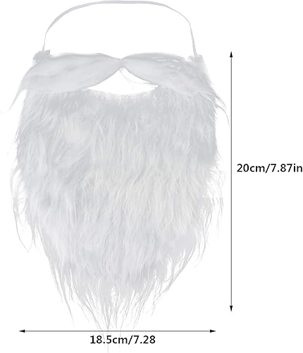 Miniatura 2 de 12 piezas de barbas falsas blancas de Navidad Santa Barba bigotes disfraz Cosplay fiesta suministros accesorios divertidos