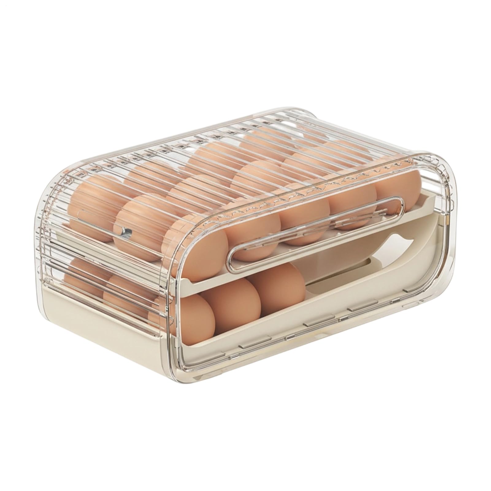 Organizador de huevos de gran capacidad para evitar roturas en el refrigerador