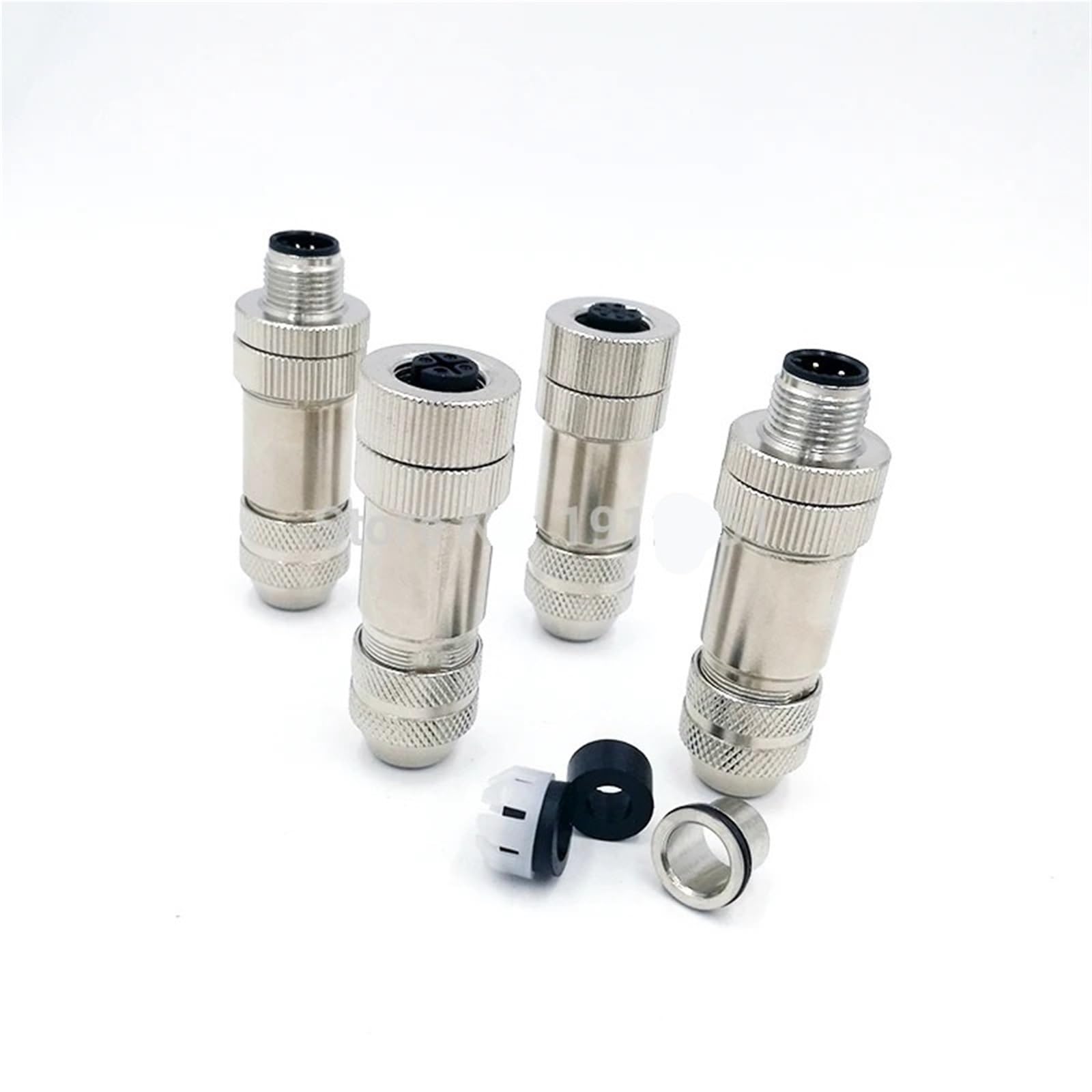 Connecteur M12 métallique angle 5 broches anti torsion de câble
