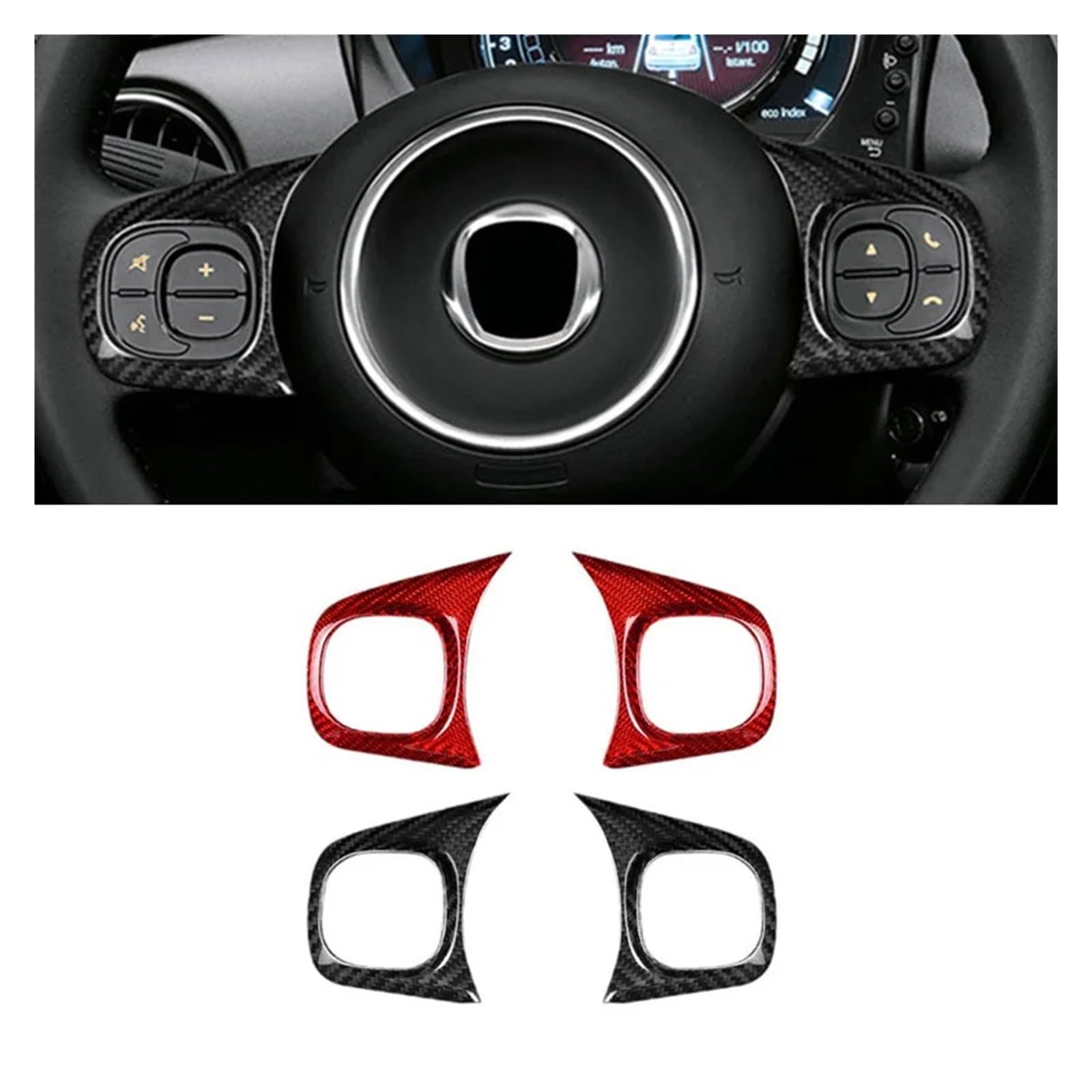 Car Steering Wheel Button Sticker,Fit For Fiat,for Abarth