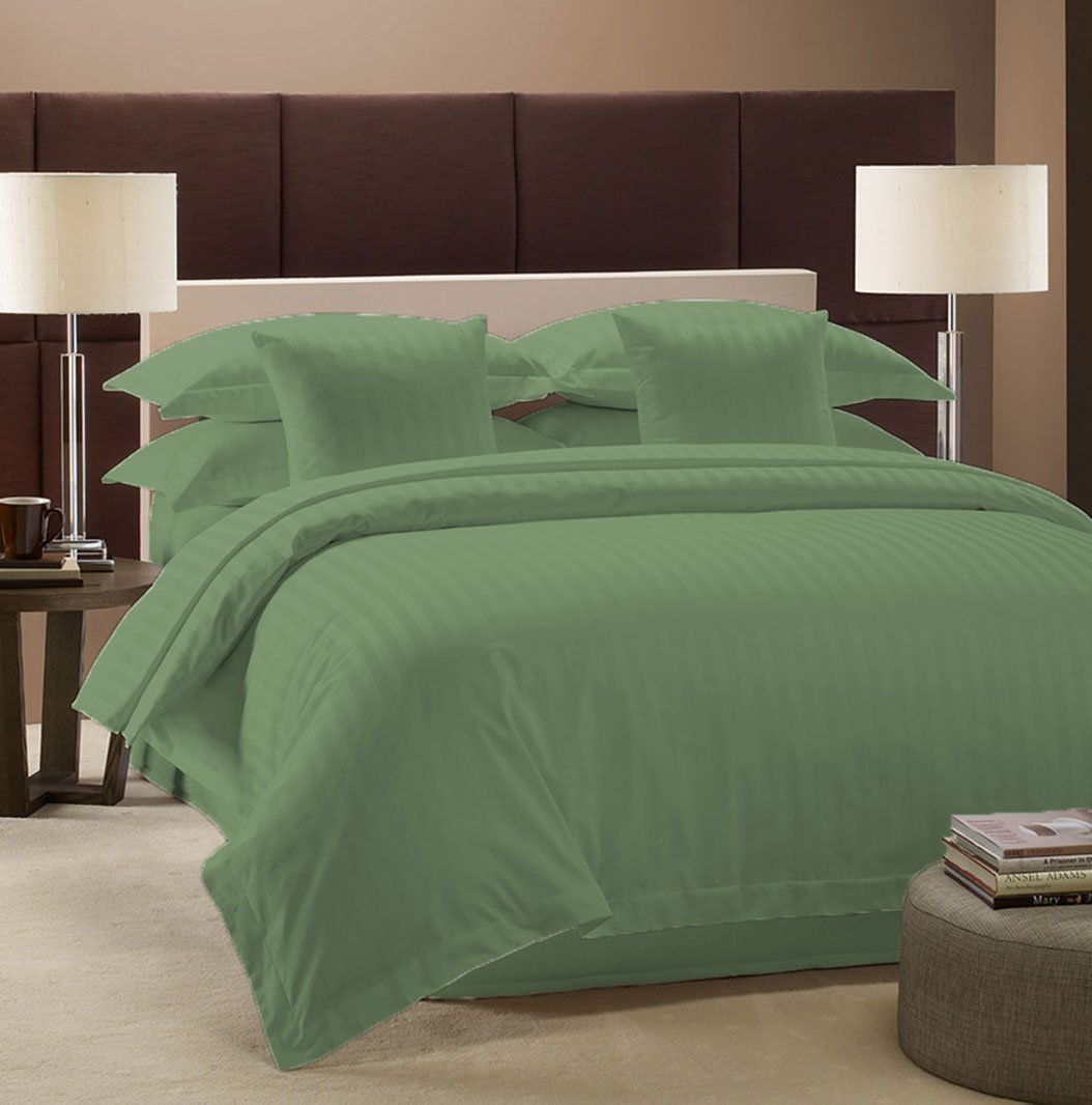 Parure de lit en coton égyptien 600 fils lit simple mousse pour une chambre zen