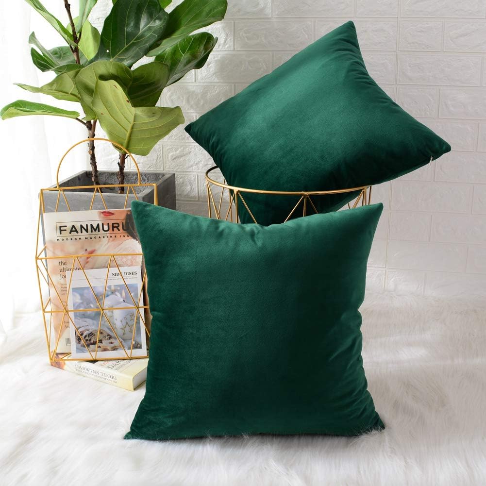 dark green pillow