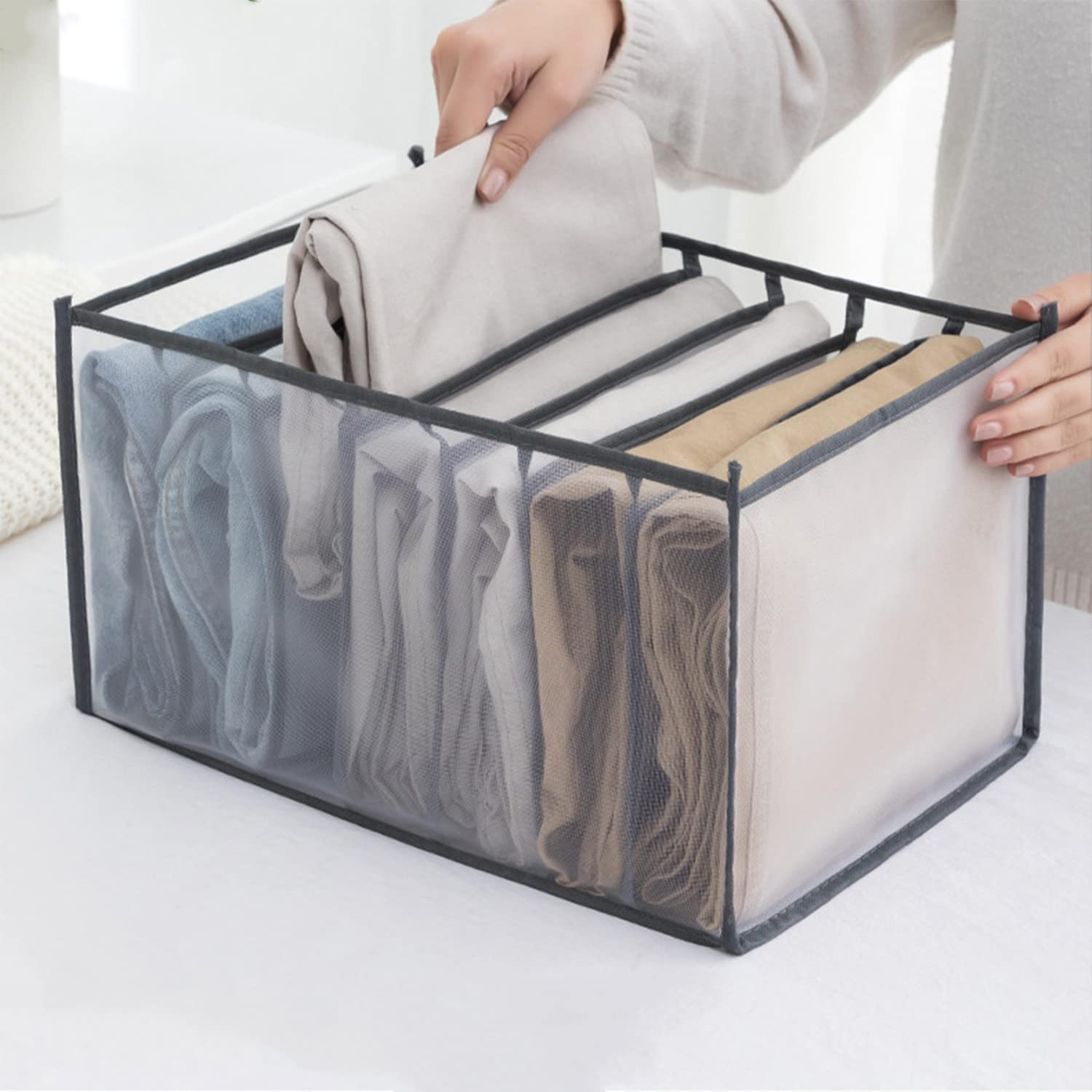 krunim Clothes Organiser for Wardrobe MultiPurpose Cloth Storage