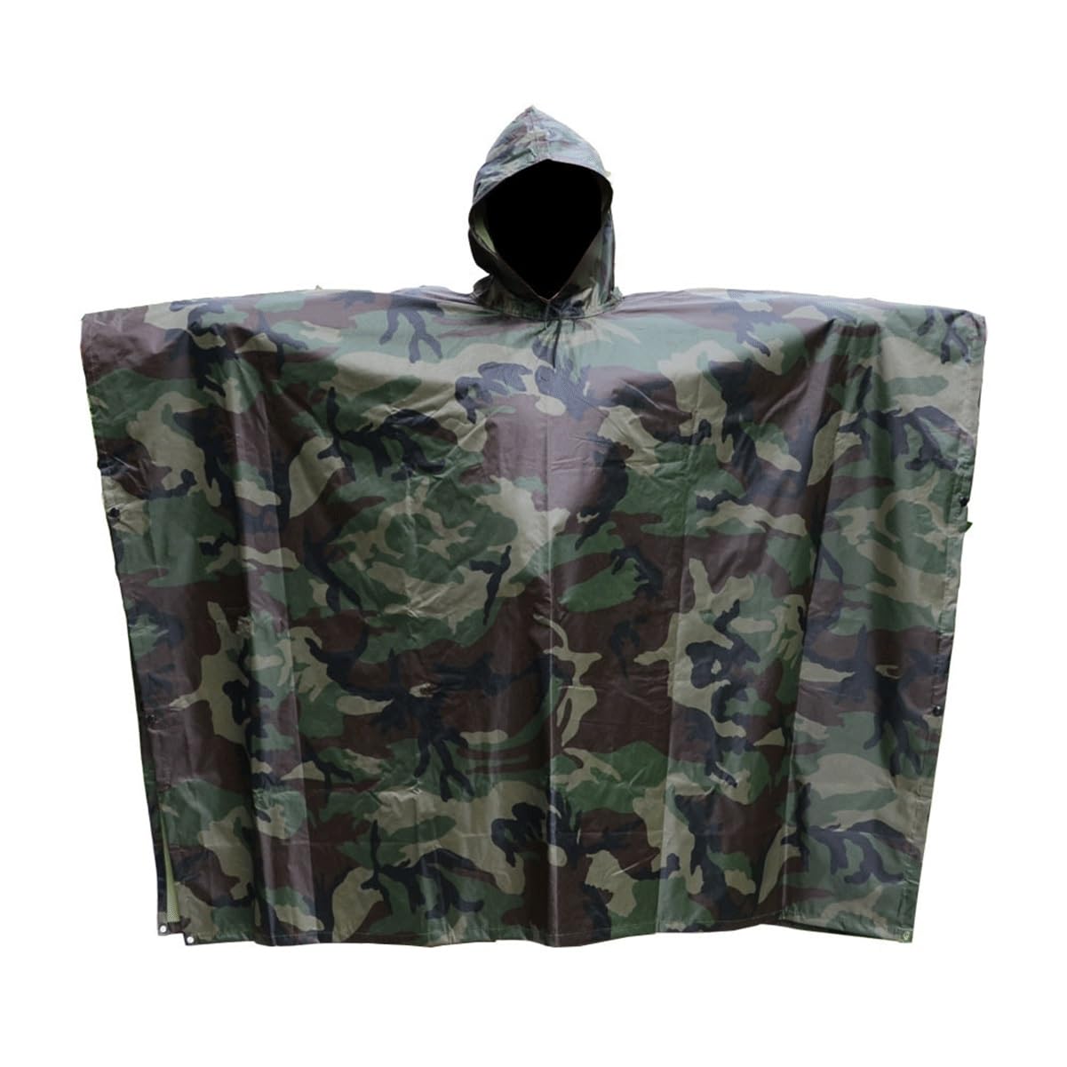 Poncho de Lluvia, Capa de Lluvia Impermeable con Capucha/Jungle Camoufle