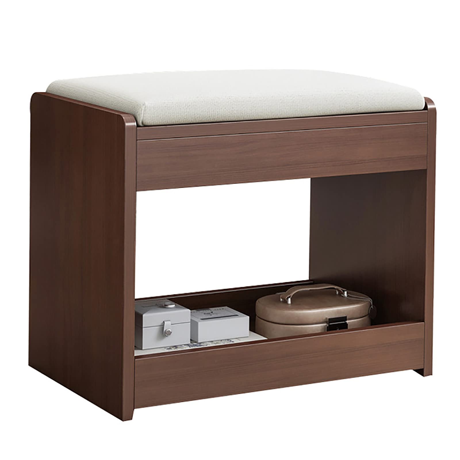 Taburete para sala de estar y dormitorio con cojín cómodo como reposapiés moderno