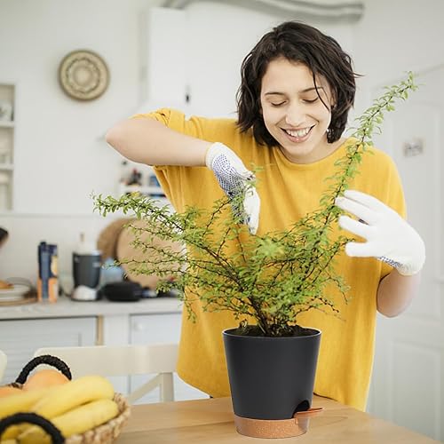 Miniatura 7 de Macetas de riego automático, macetas para plantas de interior y exterior, violeta africana, flores, suculentas, macetas de cactus con agujeros de