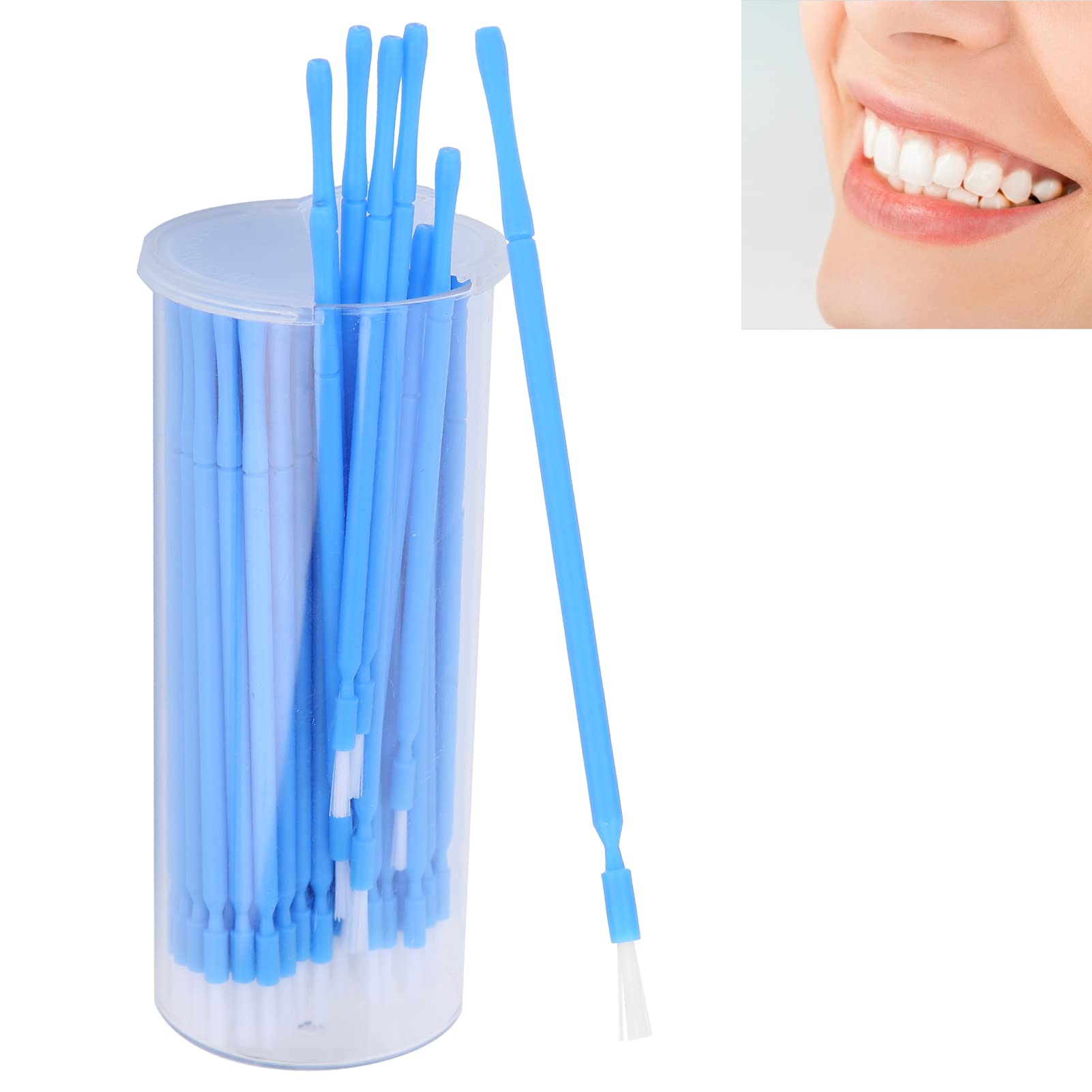 100 Pièces Applicateur de Fluorure Dentaire Jetable Blanchissant la Brosse Désensibilisante Cohésive, Accessoire Dentaire, Accessoire pour les Dentistes à Usage Domestique