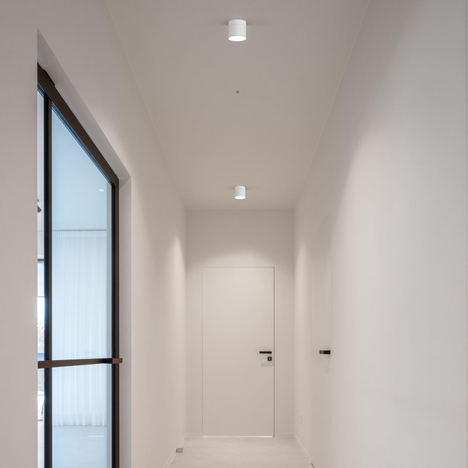 Klighten 2 Pezzi Faretti da Soffitto Orientabili, Attacco GX53, Faretto da Cilindro in Alluminio, Rotondo Faretto Superficie Moderna, 81 x 79 mm, Lampadina non Inclusa, Bianco