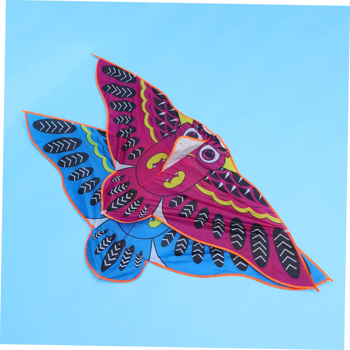 Kisangel Giant Owl Kite Windproof Silk Toy Kite for Boys and Girls for Outdoor Activities at Park Beach and Garden Random