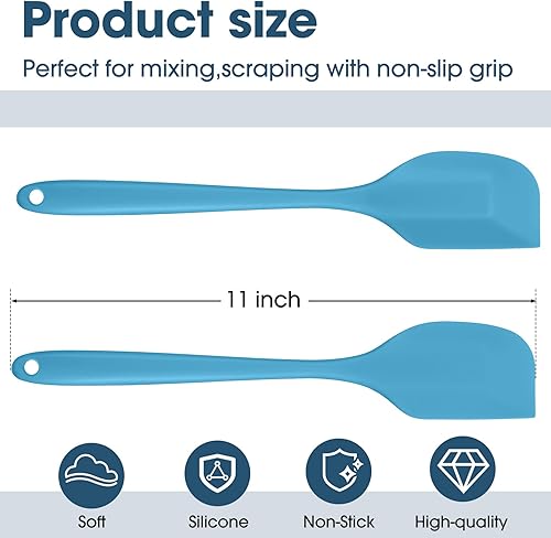 Miniatura 2 de Irenare 30 espátulas de silicona de 11 pulgadas, grandes espátulas de goma resistentes al calor, antiadherentes, flexibles, herramienta de mezcla