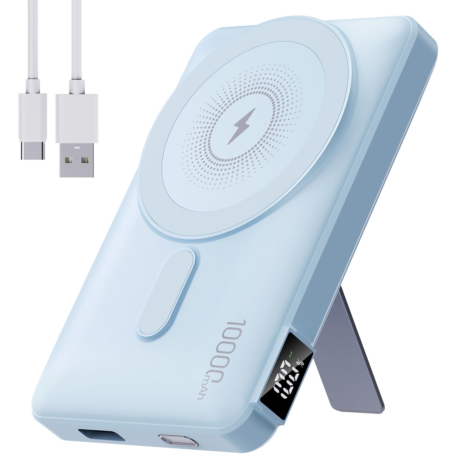 2026 Latest Magnetic Wireless Portable Charger Power Bank - 10000mAh 22.5W PD Fast Max Charging with Built-in LED Display, Magnetic Battery Pack for iPhone 17/16/15/14/13/12/Pro/Mini/Pro Max