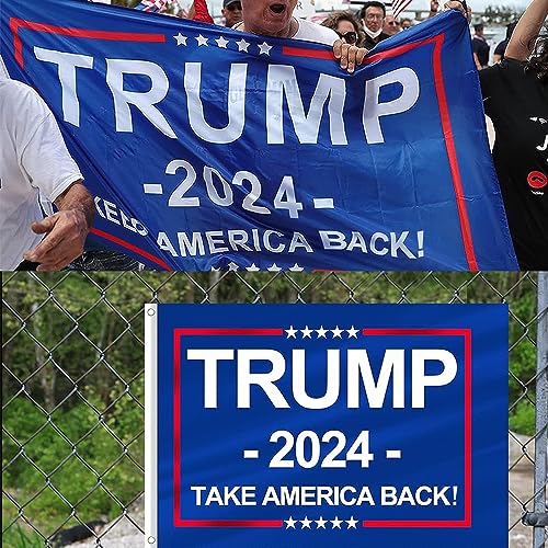 Boné Trump e bandeira Trump 2024, chapéu MAGA Donald Trump 2024 Take America Back Bonés bordados bon