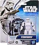 Star Wars ActionVerse Stormtrooper 4.5-Inch Action Figure & Accessories, Reusable Accessory Storage Rack, Toys for Boys & Girls Ages 4+