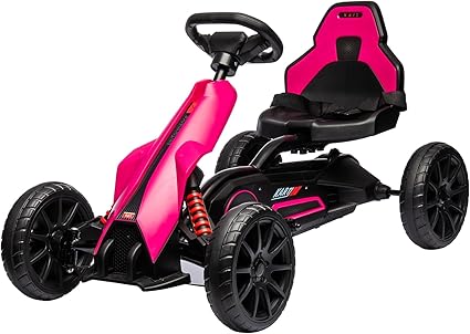 12V Electric Go Kart for Toddlers, Drift Kart with 7Ah Battery 35W Motor, High/Low Safety Speed Max 2.8MPH for Child, Max Load 66lbs, Electric Vehicle Toy for Kids Christmas Birthday Gift