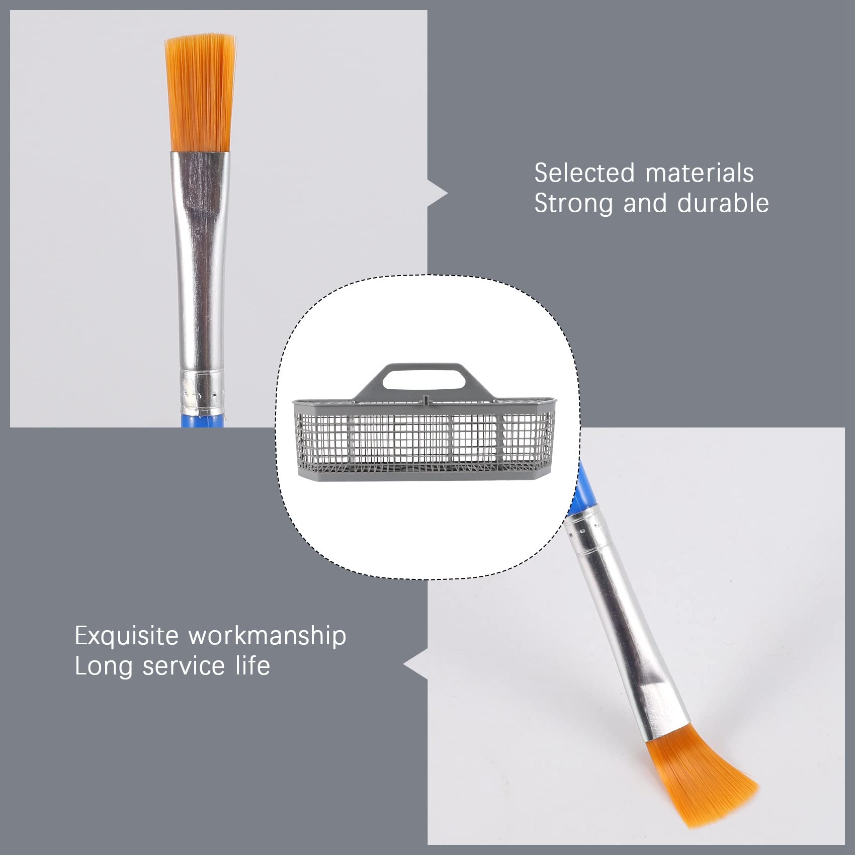 Lot De 50 Petits Pinceaux En Nylon Pour Aquarelle, Gouache