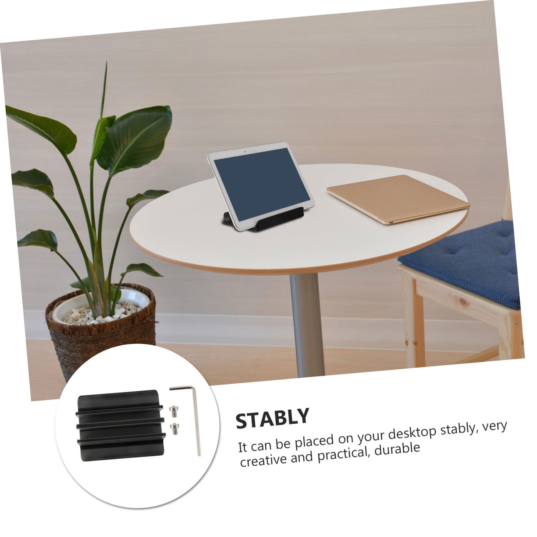 PartyKindom Soporte Vertical De Aluminio Para Portátiles Base Estable y Ligera Para Escritorio Compatible La Mayoría De Dispositivos Portátiles Protección Antideslizante y Diseño
