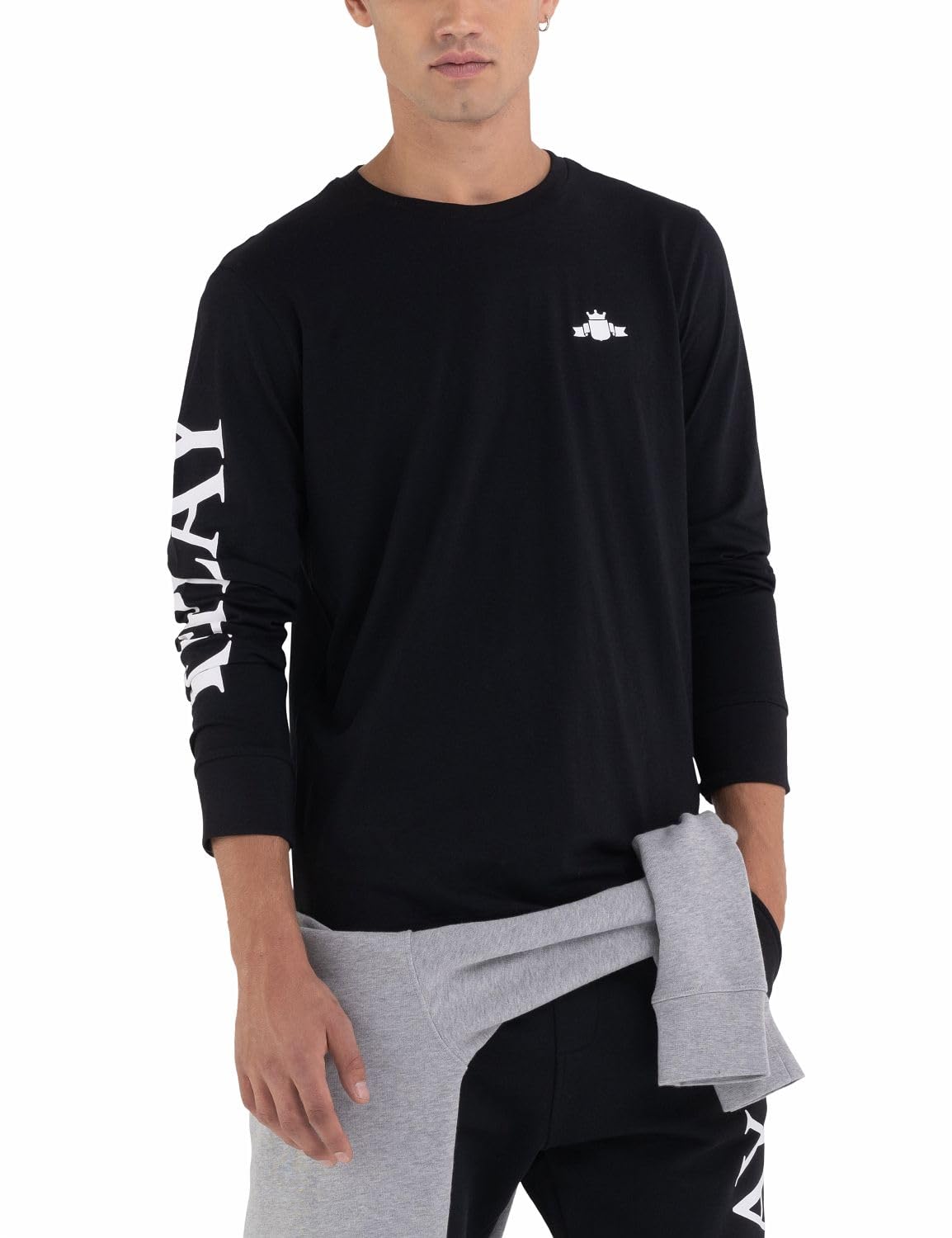 Replay Men's Black 098 Long-Sleeved Cotton Shirt, (Black), Xl
