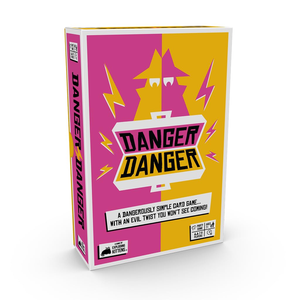 Exploding Kittens | Danger Danger | A Dangerously Simple Card Game… With An Evil Touch That Will Surprise You! | From 7 Years | From 2 to 8 Players | 10 Minutes per Game