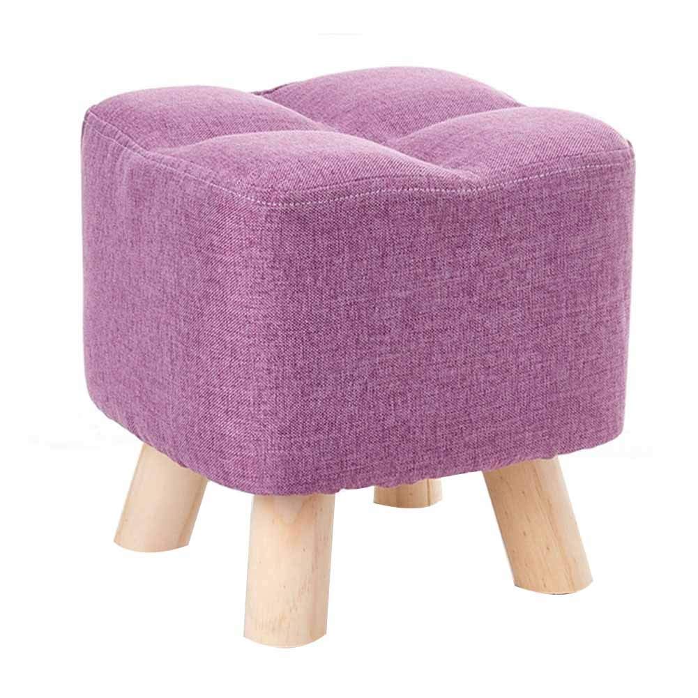 Tabouret de chaussure en bois petit escabeau de cuisine et salon violet