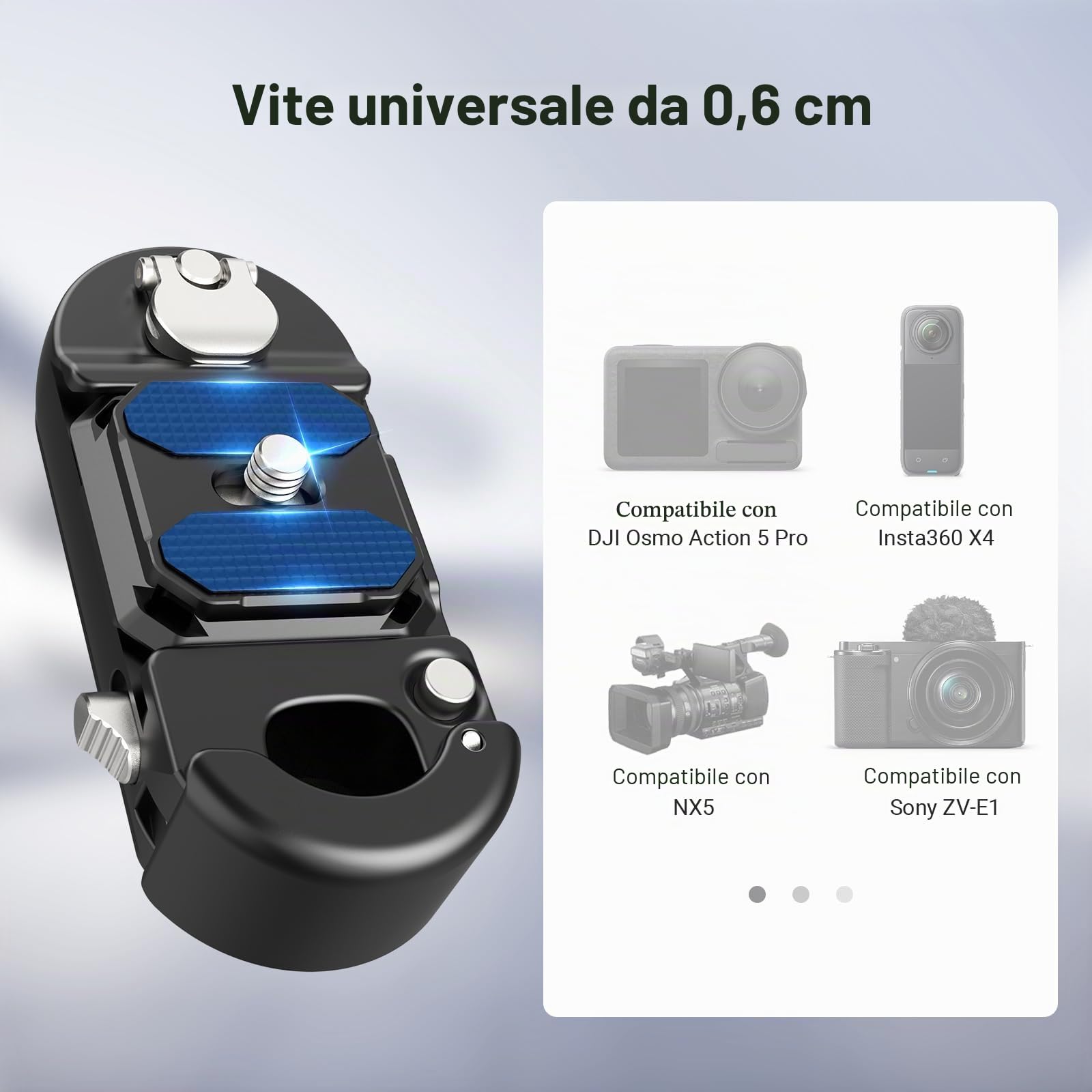 NEEWER Clip per Zaino per Fotocamera, Attacco a Sgancio Rapido Compatibile con Sistema PD e Piastra Tipo Arca, Blocco di Sicurezza, Fotocamere DSLR e Mirrorless Carico di 10kg（22lb）
