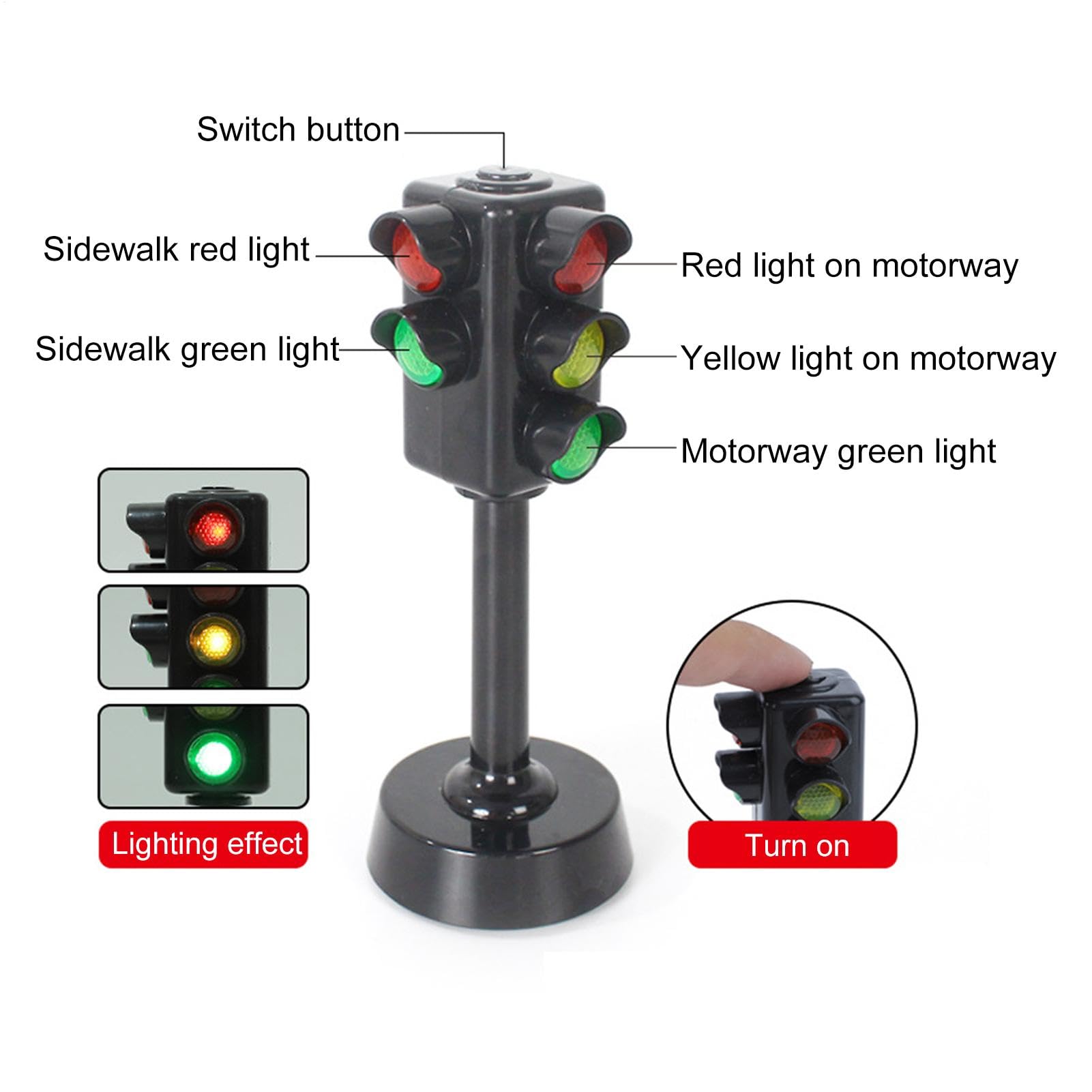 Semáforo Para Clase - Semáforo De Para Niños | Lámpara De Luz De Frenos, Decoración Intermitente Para Dormitorios De Niños O Fiestas Temáticas, Simulación De Jugar Juguetes