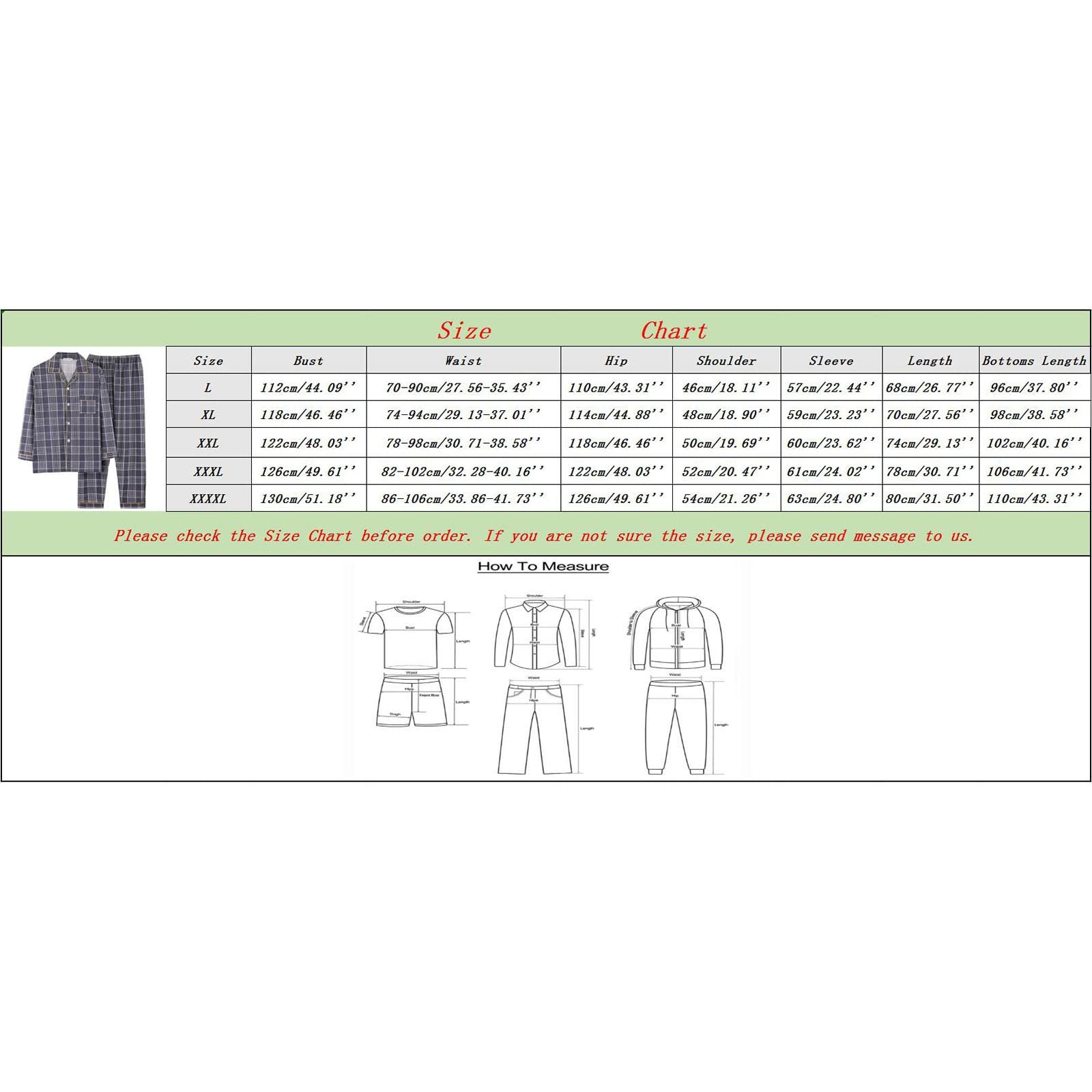 Pijama para hombre largo con botones a cuadros, cuello de solapa de dos piezas, conjunto de pijama de primavera y otoño, pijama para hombre, suave, cómodo, corte regular, pijama con bolsillo