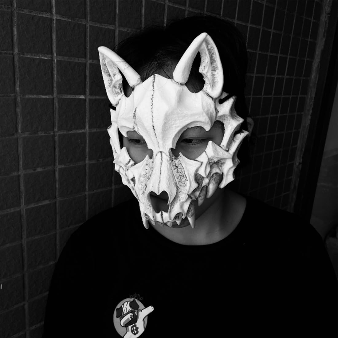 Maschera per Halloween, lupo mannaro, maschera per cosplay, maschera spaventosa, maschera decorativa, costume di Halloween, novità, maschera horror, gioco di ruolo per adulti