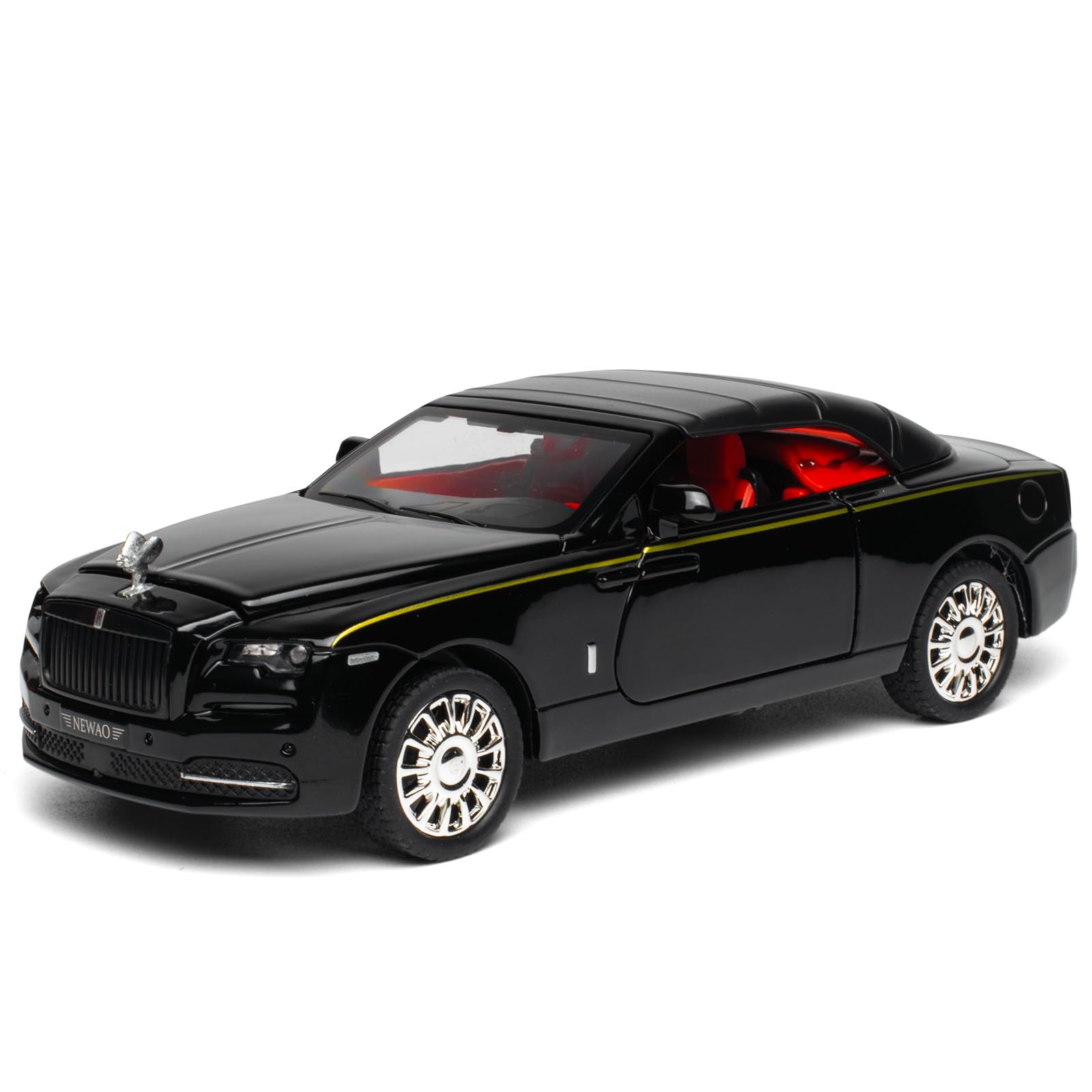 1：32 Rolls-Royce Dawn Diecast Cars, Pull Back Toy Car with Light & Sound, Perfect Model Presents for Kids & Boyfriends (Black)