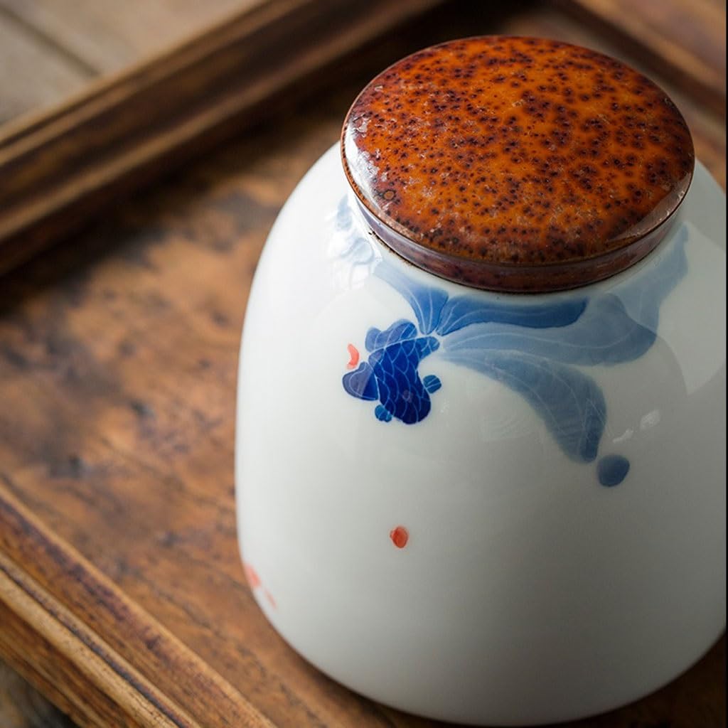 Masowe pojemniki na herbatę, hermetyczne pojemniki, popołudniowe pudełka, ręcznie malowane ceramiczne zestawy do przechowywania domowego, pojemniki szklane z liśćmi