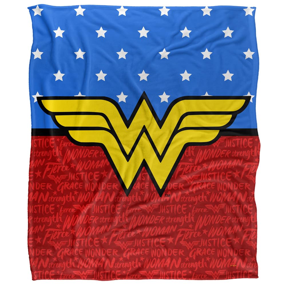 Plaid Wonder Woman rouge et bleu réconfortant pour libérer votre force
