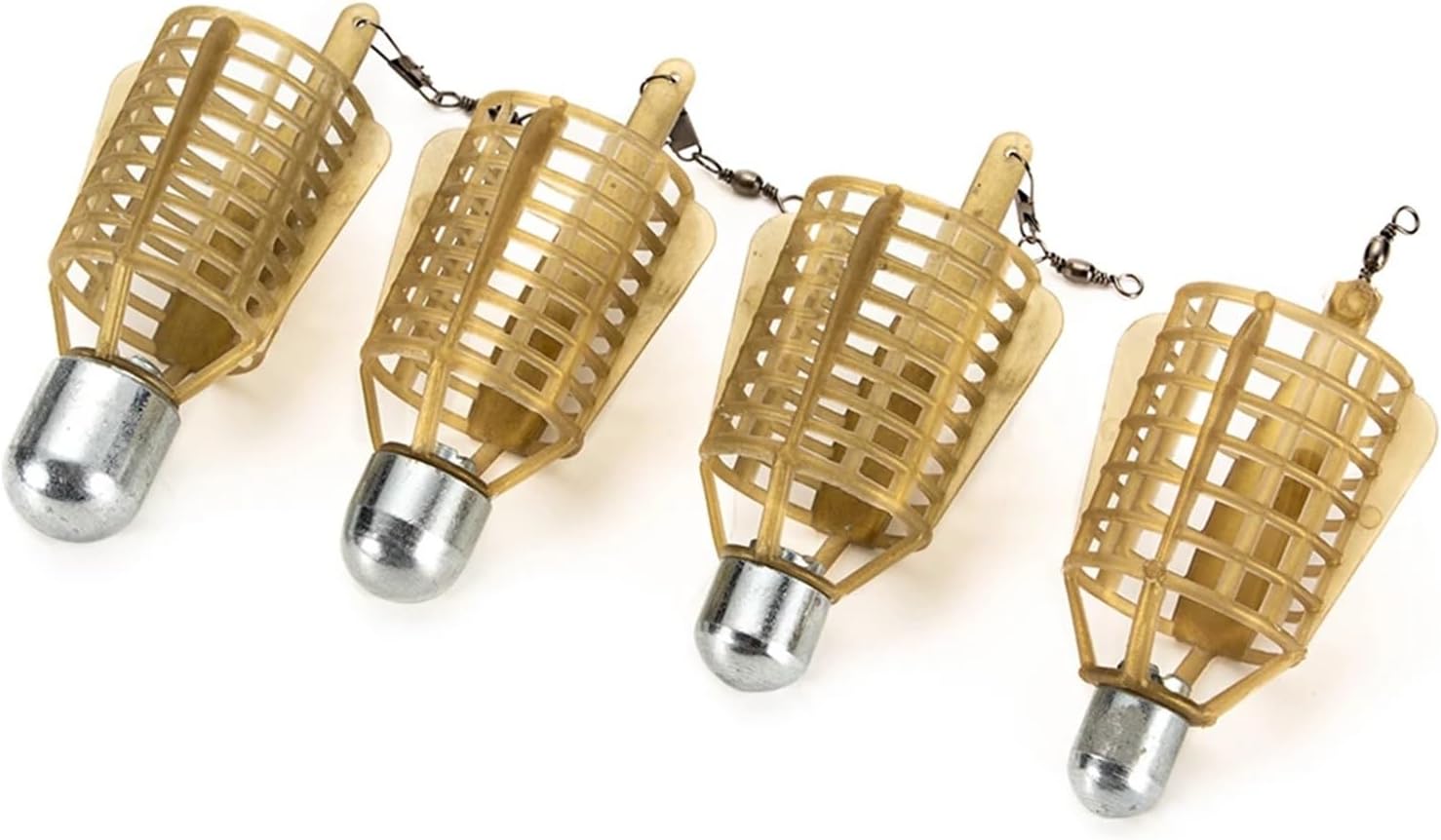 10PCS Fishing Feeder Baits Cage Basket Feeder Holder Fishing Bait Feeder Lure Holder Trap Fishing Tools Accessories