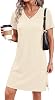 Vestido casual de verano para mujer, escote en V, estilo camiseta 1