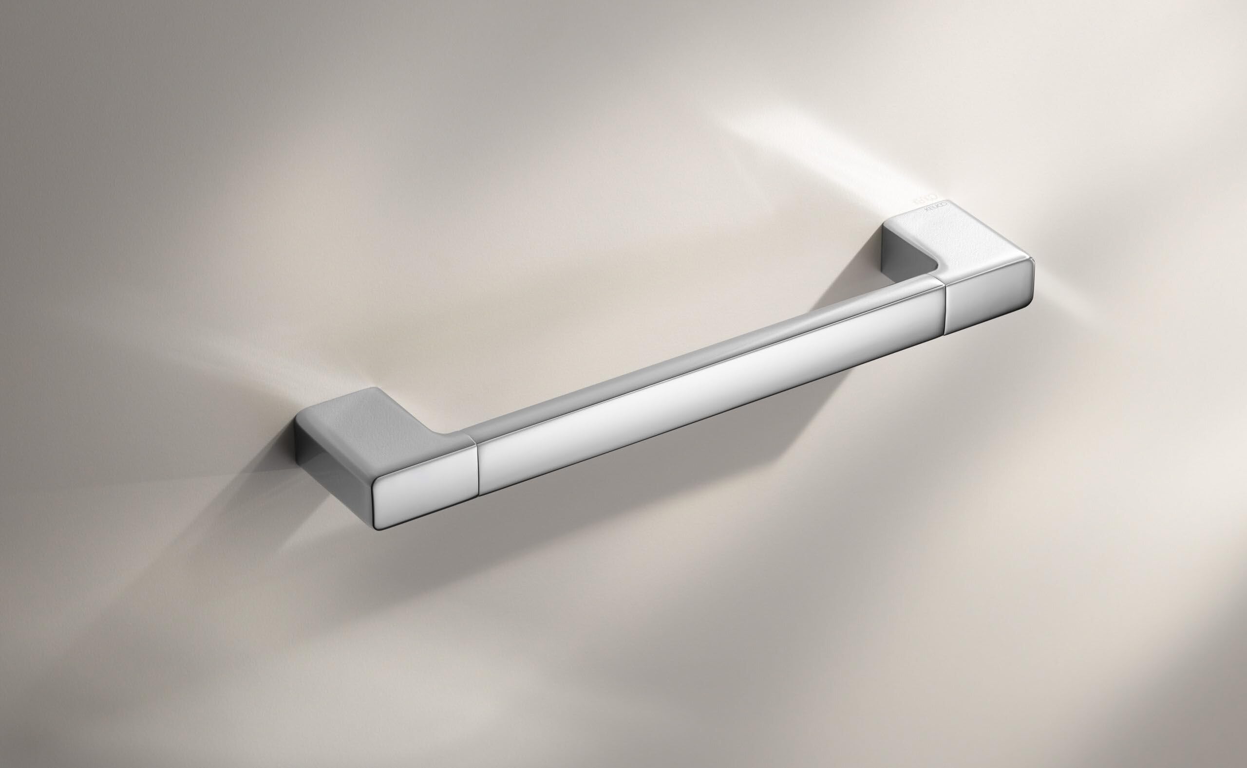 KEUCO Moll Poignée de relèvement 34,2 cm, métal chromé, capacité de charge jusqu’à 115 kg, Made in Germany, pour un accès facile et une prise en main stable dans la baignoire et la douche