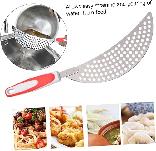 Miniatura 5 de YARNOW Escurridor de platos de acero inoxidable, bandeja de plástico para platos, colador de fideos, colador de pasta, colador de metal, colador