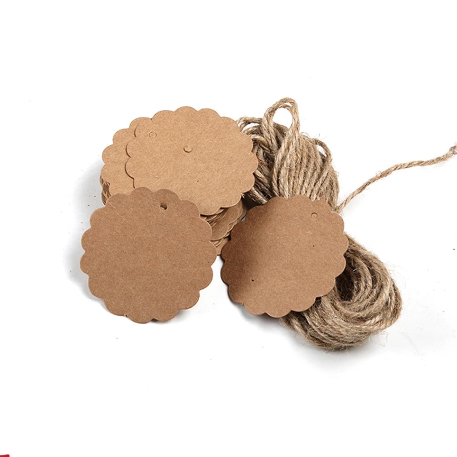 Preisschilder mit Strin, runde Karten-Lesezeichen, Kraftpapier, blanko, Geschenk, Schmuck, Preis, hängende Schreibwaren, runde Marker, Bastelbedarf, 2000 Stück