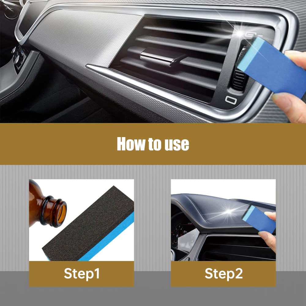 Nettoyant Plastique Voiture Interieur Nettoyant Plastique Voiture 2025 - Polish Intérieur/Extérieur 200ml | Kit Chiffon & Brosse Rénovateur Tableau De Bord