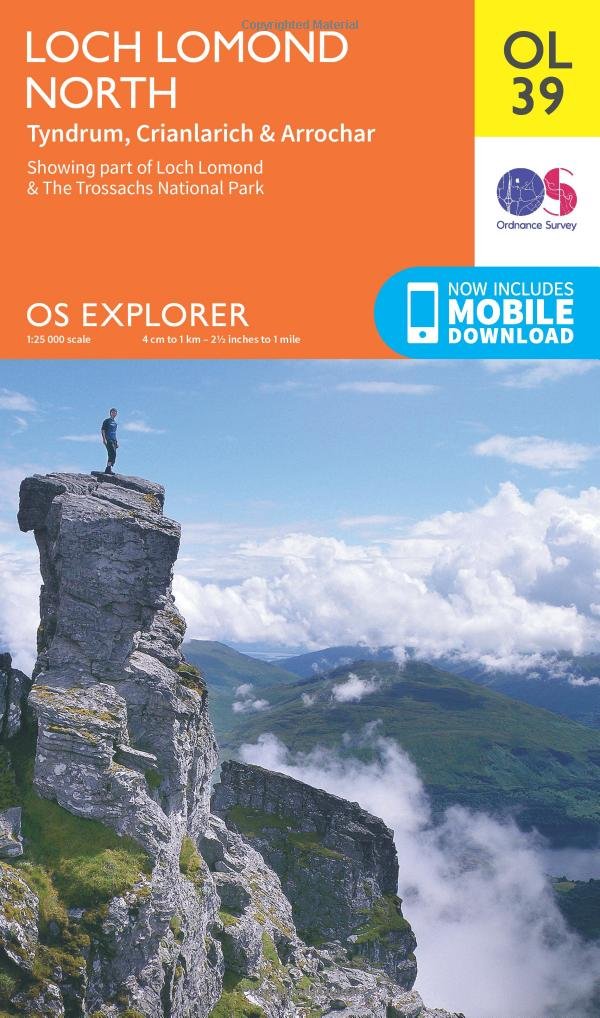 Ordnance Survey Explorer Ol 39 Loch Lomond North Map Orange