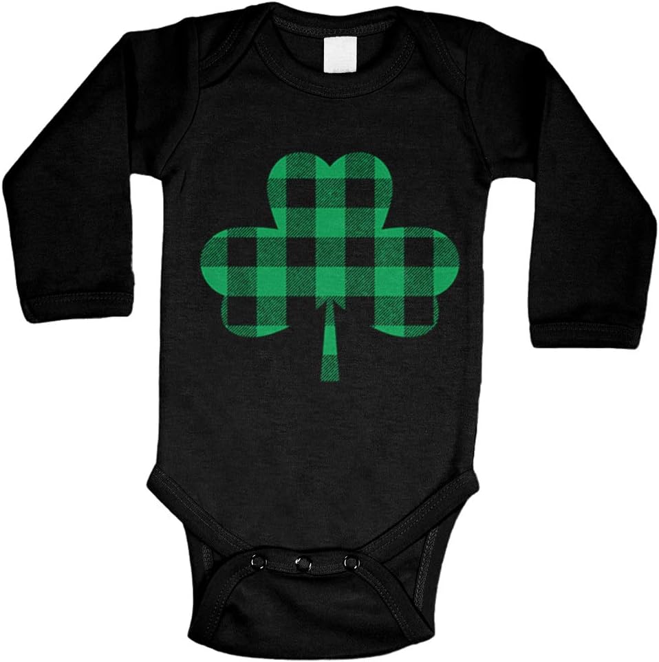 Plaid Shamrock - Tartan Flannel Pattern Bodysuit