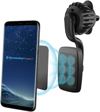 Upgraded Magnetic Phone Car Mount, Universal Hook & Twist Air Vent Magnetic Car Phone Mount Holder, Phone Holder for Car Compatible with Cell Phones Universal Cell Phone Holder Vent Phone Holder
