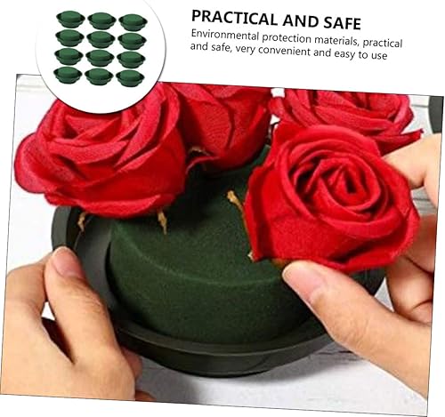 Miniatura 5 de CIMAXIC 12 piezas de espuma floral verde húmedo planta espuma cajas para flores naturales arreglo floral bloques de espuma redonda de espuma de