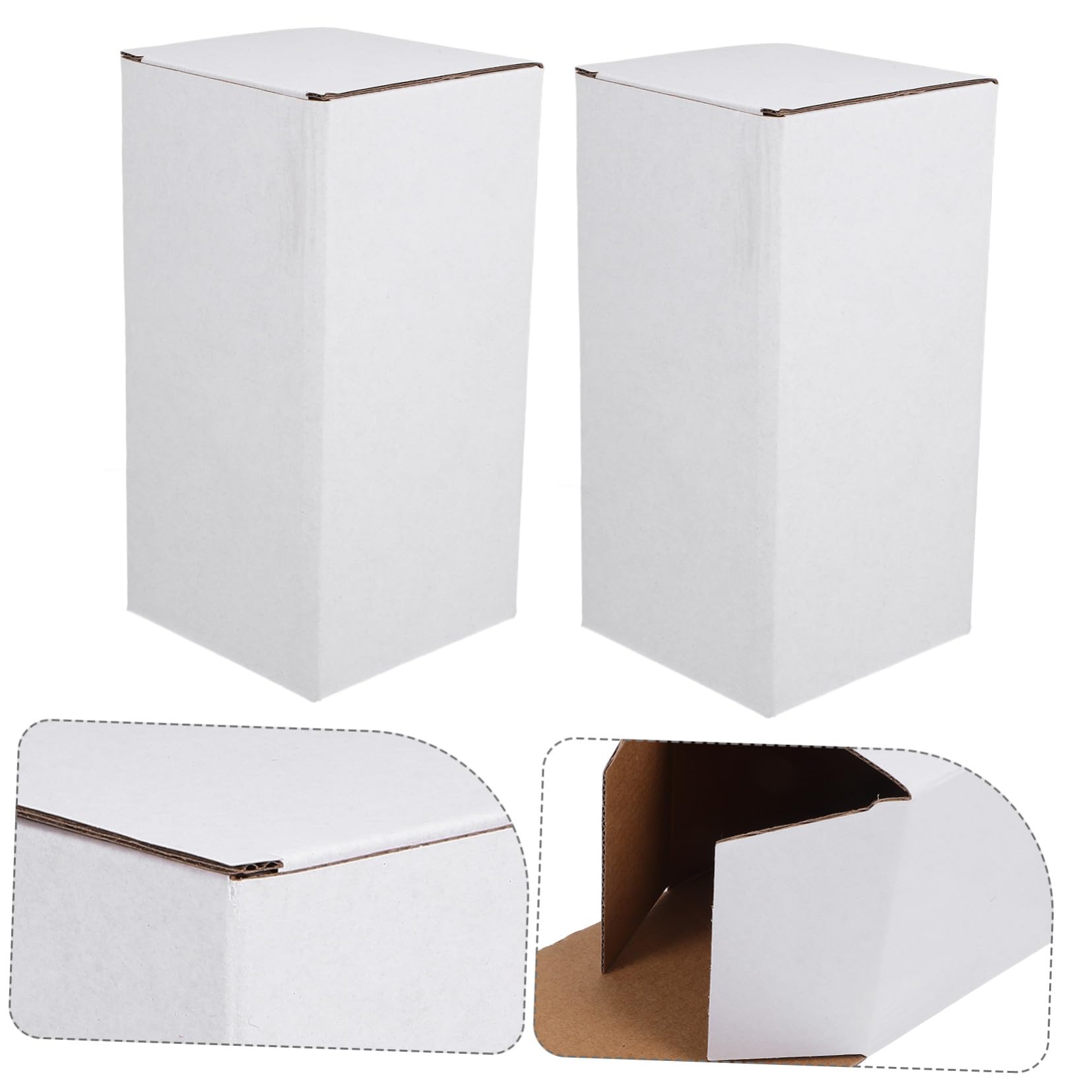 Weiße Wellpapp Versandkartons 10 Stück Papier, Mehr Stück | Unterteilt, ohne Klebeband oder Kleber Montierbar, Präzise Verarbeitung und Feine Details