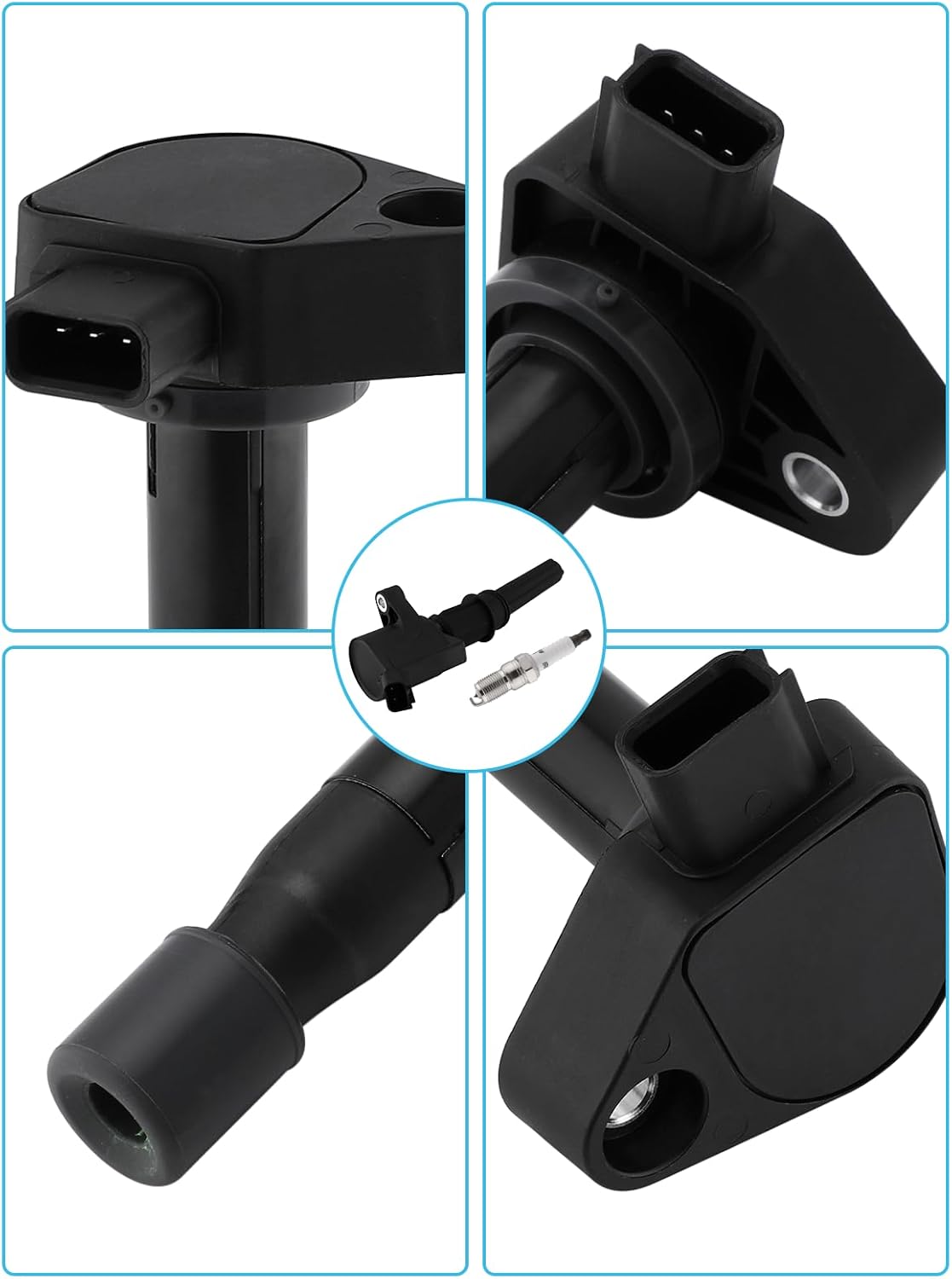 UF242 Ignition Coil Pack Spark Plug 6 PCS For Honda Odyssey 3.5L 1999-2010, Accord 3.0L 2000-2003, Acura TL 3.2L 1999-2008, TL 3.5L 2007-2008, CL 3.2L 2001-2003, RL 2005-2008