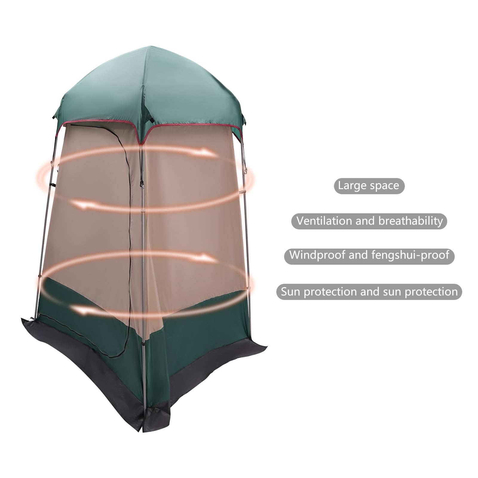 Duschzelt 160 * 160 * 240Cm Duschzelt Pop Up Duschzelt Camping Toilettenzelt Camping Dusche Zelt Outdoor Privatsphäre Unterschlupf Tragbare Toilette Zelt Pu 50+