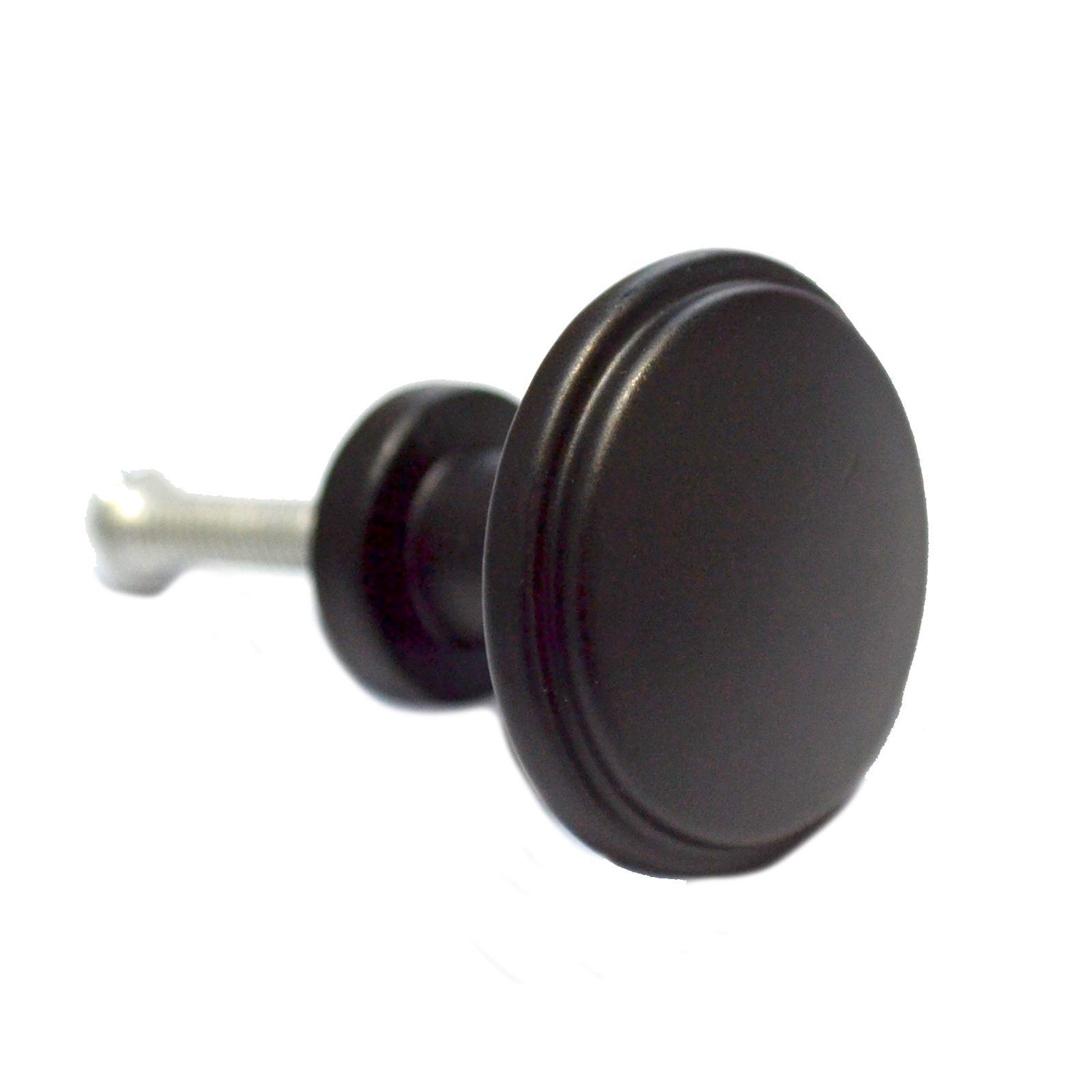 Boutons ronds noirs antiques pour placard et boîte lot de 8